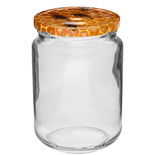 Twist off lid Ø82/6 , honey 1 graphic - 10 pcs. - 3 ['cap', ' screw-on cap', ' jars']