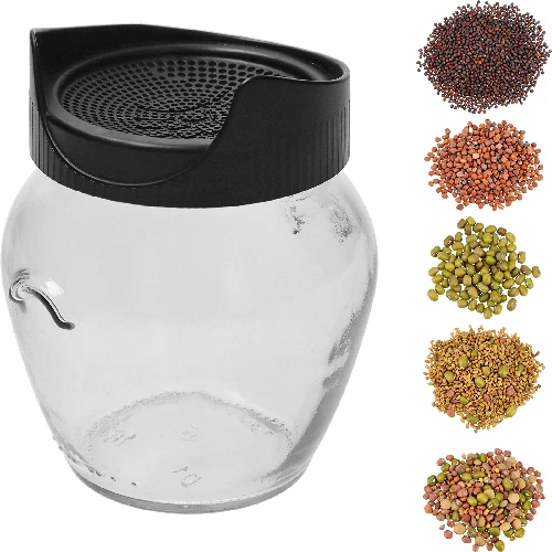 Twist-off sprouter for jars + 5 packs of seeds - 3 ['sprouter', ' glass sprouter', ' sprout cultivation', ' jar sprouter', ' sprouting device', ' sprouter', ' radish sprouts', ' broccoli rabe', ' mung bean sprouts']