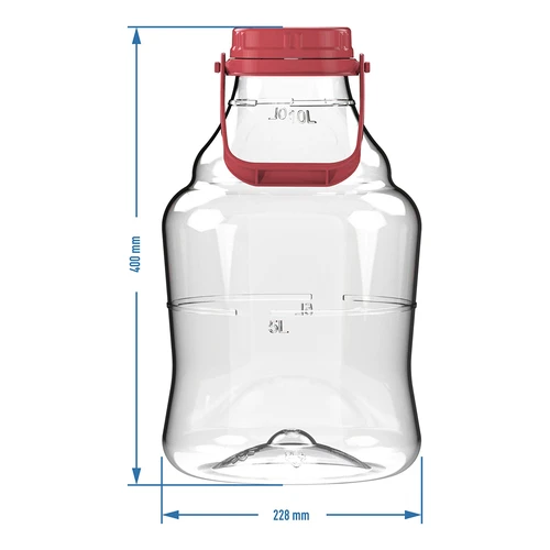 Unbreakable Demijohn - 10 L with handle - 6 ['demijohns', ' shatterproof demijohns', ' 10l demijohns', ' beer container', ' beer demijohns', ' fermenter', ' fermentable', ' unbreakable demijohns', ' wide mouth demijohns', ' balloon holder']