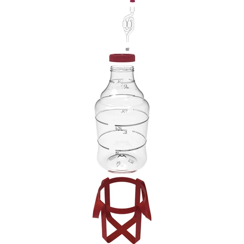 Unbreakable Demijohn - 15 L with braces - 2 ['demijohns', ' beer balloons', ' wine containers', ' beer containers', ' PET containers', ' wide-bore balloons', ' wine kits', ' unbreakable containers', ' fermentation containers', ' fermentation balloons', ' balloons with cap', ' demijohn with accessories', ' wine novelties', ' home-made wine', ' home-made beer', ' carrying straps', ' ', ' plastic', ' unbreakable', ' fermentor', ' dymion', ' gourd', ' gallon', ' wine', ' beer', ' with straps', ' kit']