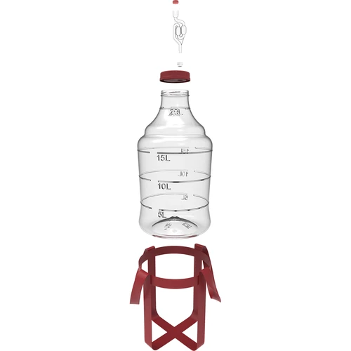 Unbreakable Demijohn - 20 L with braces - 2 ['demijohns', ' shatterproof demijohns', ' 20l demijohns', ' beer container', ' beer demijohns', ' fermenter', ' fermentable', ' unbreakable demijohns', ' wide mouth demijohns', ' balloon holder']