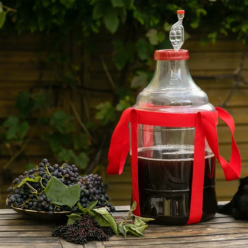 Unbreakable Demijohn - 20 L with braces - 8 ['demijohns', ' shatterproof demijohns', ' 20l demijohns', ' beer container', ' beer demijohns', ' fermenter', ' fermentable', ' unbreakable demijohns', ' wide mouth demijohns', ' balloon holder']