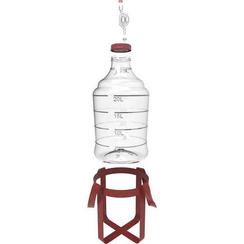 Unbreakable Demijohn - 25 L with braces - 3 ['demijohns', ' shatterproof demijohns', ' 25l demijohns', ' beer container', ' beer demijohns', ' fermenter', ' fermentable', ' unbreakable demijohns', ' wide mouth demijohns', ' balloon holder']