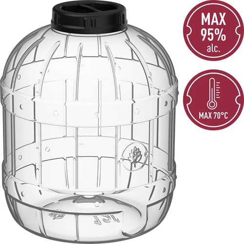 Unbreakable, multifunctional jar with black cap, 12 L - 4 ['preserving jars', ' pickle jar', ' cucumber jar', ' liqueur jar', ' 12 l jar', ' certified jar', ' unbreakable jar', ' multi-purpose jar', ' multi-purpose jar', ' preserving jar', ' plastic jar', ' plastic jar']