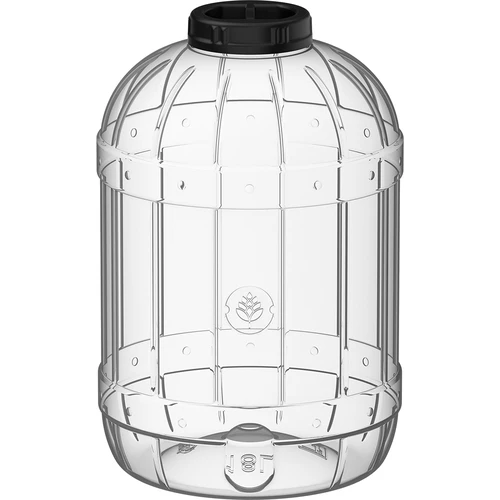 Unbreakable, multifunctional jar with black cap, 18 L  - 1 ['preserving jars', ' pickle jar', ' cucumber jar', ' liqueur jar', ' 18 l jar', ' certified jar', ' unbreakable jar', ' multi-purpose jar', ' multi-purpose jar', ' preserving jar', ' plastic jar', ' plastic jar']