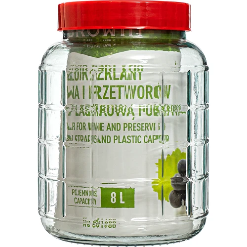 Universal 8 L jar - 3 ['wine jar', ' preserve jar', ' jar for wine', ' large glass jar', ' for liqueur']