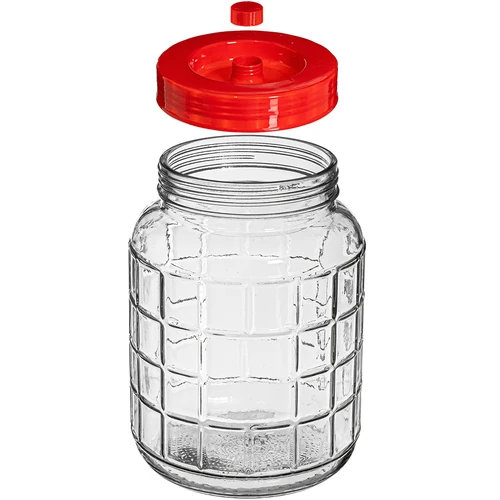 Universal 8 L jar - 4 ['wine jar', ' preserve jar', ' jar for wine', ' large glass jar', ' for liqueur']