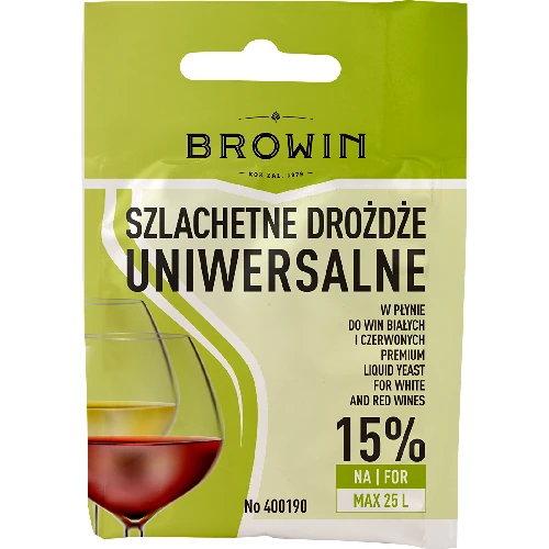 Universal Liquid wine yeast 20ml  - 1 ['all-purpose yeast', ' wine yeast', ' yeast for wine', ' liquid wine yeast', ' liquid yeast', ' liquid yeast for wine', ' red wine yeast', ' white wine yeast', ' rose wine yeast']