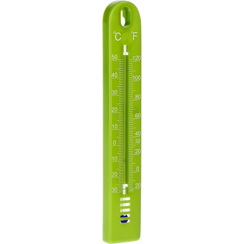 Universal-Thermometer, green (-30°C to +50°C) 17cm - 2 ['thermometer', ' universal thermometer', ' plastic thermometer', ' thermometer with legible scale', ' thermometer with dual scale', ' thermometer for rooms with high humidity']