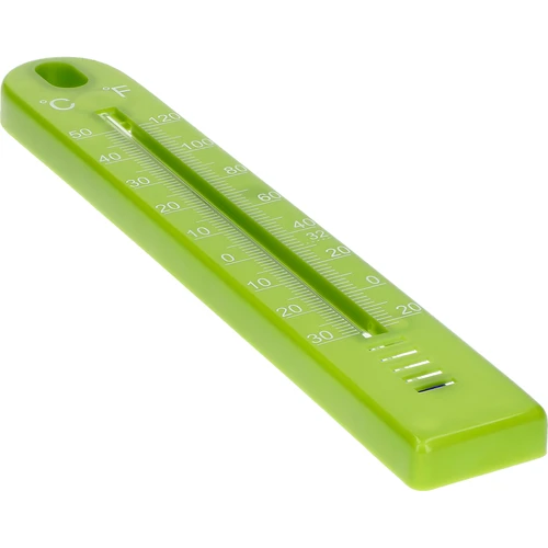 Universal-Thermometer, green (-30°C to +50°C) 17cm - 3 ['thermometer', ' universal thermometer', ' plastic thermometer', ' thermometer with legible scale', ' thermometer with dual scale', ' thermometer for rooms with high humidity']