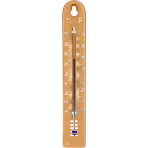 Universal-Thermometer, light brown (-30°C to +50°C) 17cm  - 1 ['thermometer', ' universal thermometer', ' plastic thermometer', ' thermometer with legible scale', ' thermometer with dual scale', ' thermometer for rooms with high humidity']