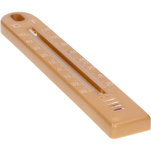 Universal-Thermometer, light brown (-30°C to +50°C) 17cm - 3 ['thermometer', ' universal thermometer', ' plastic thermometer', ' thermometer with legible scale', ' thermometer with dual scale', ' thermometer for rooms with high humidity']