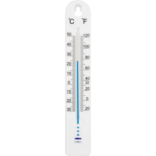 Universal-Thermometer, white (-30°C to +50°C) 17cm  - 1 ['thermometer', ' universal thermometer', ' plastic thermometer', ' thermometer with legible scale', ' thermometer with dual scale', ' thermometer for rooms with high humidity']