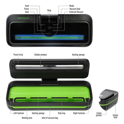 Vacuum sealer - premium LED - 8 ['vacuum packing', ' vacuum sealers', ' food storage', ' textured bags', ' bag sealing', ' vacuum packer', ' vacuum sealer', ' for food packing', ' vacuum packing set', ' vacuum sealer film', ' for meat', ' for fish', ' for cheese', ' how to extend the shelf life of food', ' food storage at home', ' gift', ' kitchen equipment', ' practical kitchen accessories', ' efficient vacuum sealer', ' best vacuum sealer', ' sous-vide cooking']