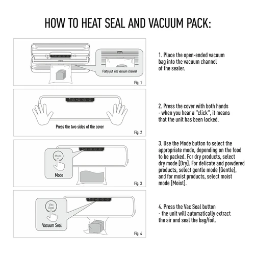 Vacuum sealer - versatile, black - 9 ['vacuum packing', ' vacuum sealers', ' food storage', ' textured bags', ' bag sealing', ' vacuum packer', ' vacuum sealer', ' for food packing', ' vacuum packing set', ' vacuum sealer film', ' for meat', ' for fish', ' for cheese', ' how to extend the shelf life of food', ' food storage at home', ' gift', ' kitchen equipment', ' practical kitchen accessories', ' efficient vacuum sealer']