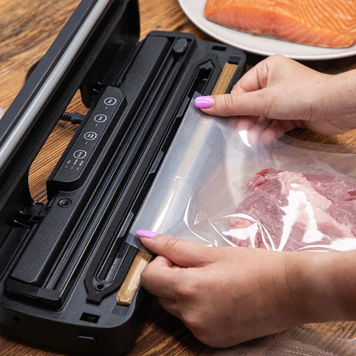 Vacuum sealer - versatile, black - 14 ['vacuum packing', ' vacuum sealers', ' food storage', ' textured bags', ' bag sealing', ' vacuum packer', ' vacuum sealer', ' for food packing', ' vacuum packing set', ' vacuum sealer film', ' for meat', ' for fish', ' for cheese', ' how to extend the shelf life of food', ' food storage at home', ' gift', ' kitchen equipment', ' practical kitchen accessories', ' efficient vacuum sealer']