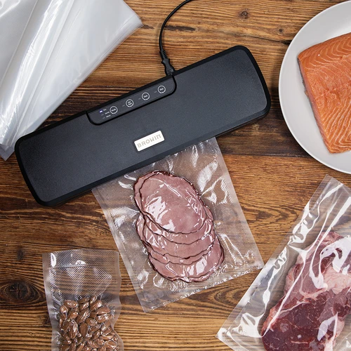 Vacuum sealer - versatile, black - 16 ['vacuum packing', ' vacuum sealers', ' food storage', ' textured bags', ' bag sealing', ' vacuum packer', ' vacuum sealer', ' for food packing', ' vacuum packing set', ' vacuum sealer film', ' for meat', ' for fish', ' for cheese', ' how to extend the shelf life of food', ' food storage at home', ' gift', ' kitchen equipment', ' practical kitchen accessories', ' efficient vacuum sealer']