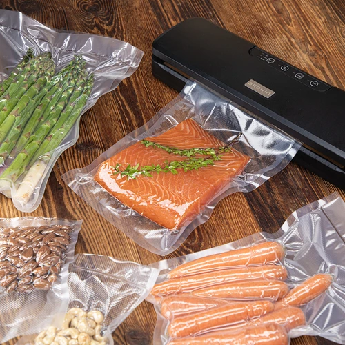 Vacuum sealer - versatile, black - 17 ['vacuum packing', ' vacuum sealers', ' food storage', ' textured bags', ' bag sealing', ' vacuum packer', ' vacuum sealer', ' for food packing', ' vacuum packing set', ' vacuum sealer film', ' for meat', ' for fish', ' for cheese', ' how to extend the shelf life of food', ' food storage at home', ' gift', ' kitchen equipment', ' practical kitchen accessories', ' efficient vacuum sealer']