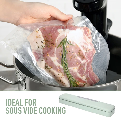 Vacuum sealer - versatile, pistachio colour - 10 ['vacuum packing', ' vacuum sealers', ' food storage', ' textured bags', ' bag sealing', ' vacuum packer', ' vacuum sealer', ' for food packing', ' vacuum packing set', ' vacuum sealer film', ' for meat', ' for fish', ' for cheese', ' how to extend the shelf life of food', ' food storage at home', ' gift', ' kitchen equipment', ' practical kitchen accessories', ' efficient vacuum sealer', ' sage colour', ' pistachio colour']