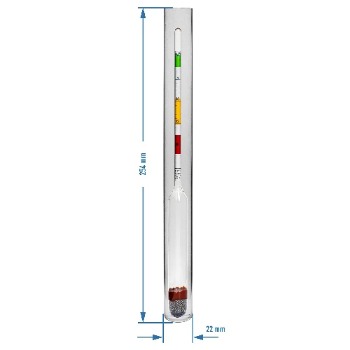 Vinometer (sugar meter) in a plastic test tube - 3 ['Vinometer', ' sugar meter', ' devices for measuring sugar concentration', ' ballingometer', ' for wine', ' for beet', ' areometer']