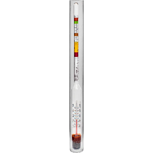 Vinometer (sugar meter) with thermometer in a plastic test tube - 2 