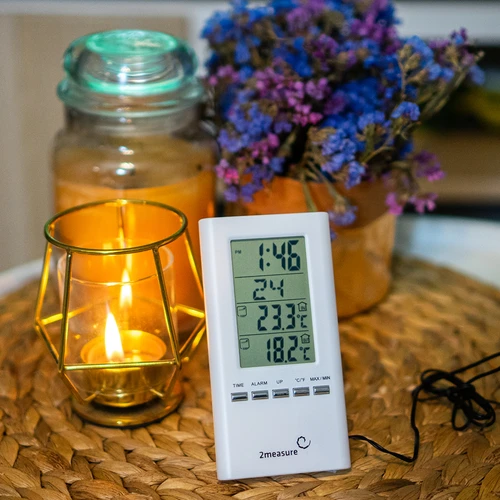 Weather station – Electronic, probe, white - 5 ['temperature', ' ambient temperature', ' temperature control', ' indoor thermometer', ' external thermometer', ' outdoor thermometer']