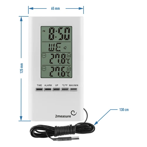 Weather station – Electronic, probe, white - 3 ['temperature', ' ambient temperature', ' temperature control', ' indoor thermometer', ' external thermometer', ' outdoor thermometer']