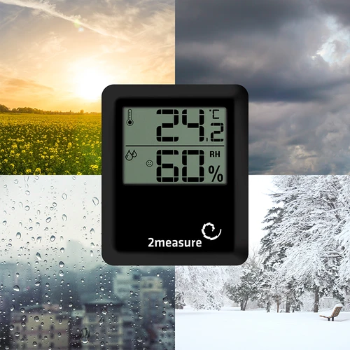 Weather station – electronic, wireless, black - 10 ['weather station', ' household weather station', ' temperature', ' ambient temperature', ' temperature monitoring', ' electronic thermometer', ' indoor thermometer', ' humidity meter', ' thermometer with hygrometer', ' thermometer with humidity meter', ' air humidity meter', ' weather station']