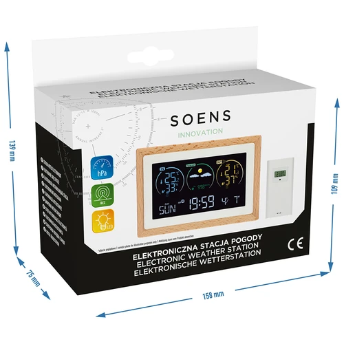 Weather station (RCC,DCF) - electronic, wireless, with backlit, sensor, white - 15 ['wireless weather station', ' outdoor and indoor temperature measurement', ' humidity measurement', ' weather station with calendar', ' weather station with alarm clock', ' precise weather station', ' weather station', ' electronic weather station', ' universal weather station', ' perfect weather measuring device']