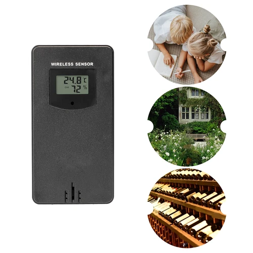 Weather station RCC – Electronic, wireless, backlit, sensor, black - 19 ['wireless weather station', ' outdoor and indoor temperature measurement', ' humidity measurement', ' weather station with colour display', ' accurate weather station', ' gift', ' black weekend', ' weather station']