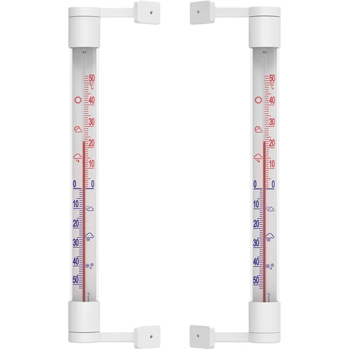 Window thermometer, stick-on / screw-on (-50°C to +50°C) 22cm mix - 3 ['round thermometer', ' what temperature']