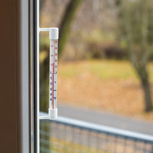 Window thermometer, stick-on / screw-on (-50°C to +50°C) 22cm mix - 9 ['round thermometer', ' what temperature']