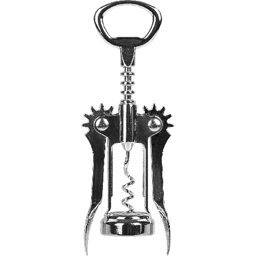 Winged Corkscrew , silver colour  - 1 ['wine chervil', ' wine opener', ' bottle opener', ' corkscrew']