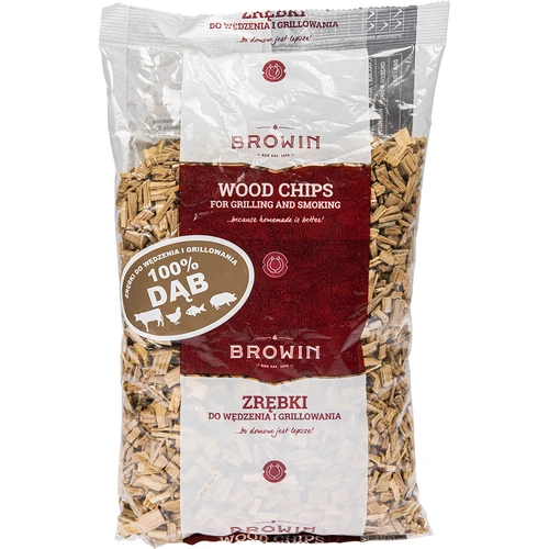 Wood chips for smoking and grilling - oak, cherry tree, apple tree - 3 