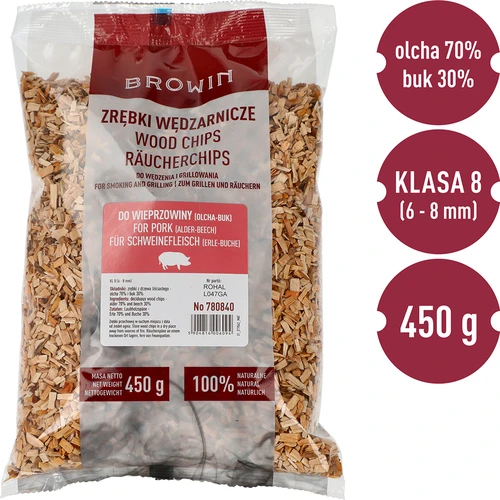 Wood chips for smoking/grilling of pork, 70% alder + 30% beech, 450 g, class 8 - 2 ['wood chips for smoking', ' smoking wood chips', ' wood chips for grill', ' wood chips for grilling', ' smoke for smoking', ' wood chips for pork', ' alder and beech wood chips', ' mix for pork', ' alder-beech wood chips', ' wood chips for smoking ham', ' wood chips for steaks', ' wood chips for smoker', ' pork smoking', ' meat grilling', ' smoked ham', ' for smoker', ' which wood chips']