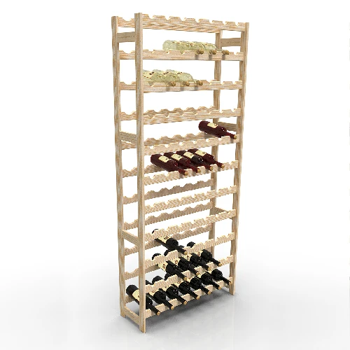 Wooden rack for wine - 77 bottles - 2 ['wine rack', ' wine storage', ' wine accessories', ' wine aging', ' liquor rack', ' liquor stand', ' whisky rack', ' wooden rack']