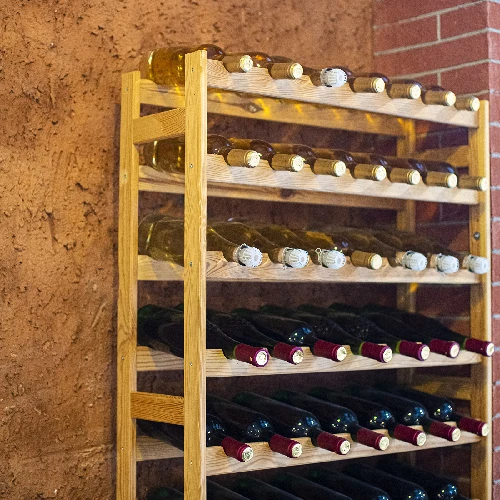 Wooden rack for wine - 77 bottles - 5 ['wine rack', ' wine storage', ' wine accessories', ' wine aging', ' liquor rack', ' liquor stand', ' whisky rack', ' wooden rack']