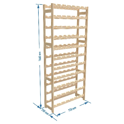 Wooden rack for wine - 77 bottles - 4 ['wine rack', ' wine storage', ' wine accessories', ' wine aging', ' liquor rack', ' liquor stand', ' whisky rack', ' wooden rack']