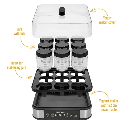 Yoghurt maker with a thermostat, 9 jars, 1.6 L - 5 ['yoghurt maker', ' yoghurt making device', ' vegan yoghurt', ' how to make yoghurt', ' for homemade yoghurt', ' yoghurt maker with thermostat', ' efficient yoghurt maker', ' for a gift', ' healthy cooking', ' best yoghurt maker', ' homemade yoghurt', ' yoghurt making equipment', ' how to make yoghurt easily', ' homemade kefir', ' healthy yoghurt', ' yoghurt in jars', ' recommended for yoghurt', ' gift']