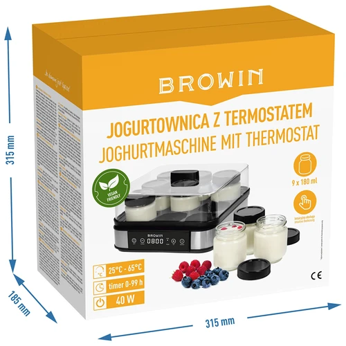 Yoghurt maker with a thermostat, 9 jars, 1.6 L - 12 ['yoghurt maker', ' yoghurt making device', ' vegan yoghurt', ' how to make yoghurt', ' for homemade yoghurt', ' yoghurt maker with thermostat', ' efficient yoghurt maker', ' for a gift', ' healthy cooking', ' best yoghurt maker', ' homemade yoghurt', ' yoghurt making equipment', ' how to make yoghurt easily', ' homemade kefir', ' healthy yoghurt', ' yoghurt in jars', ' recommended for yoghurt', ' gift']