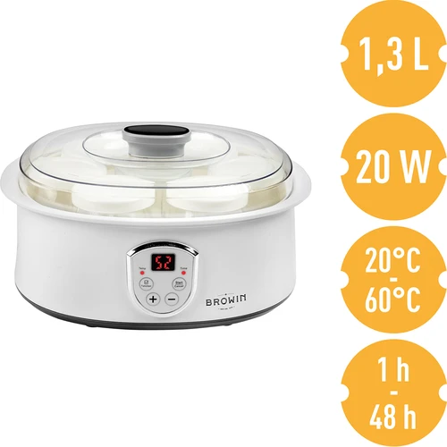 Yoghurt maker with thermostat, 7 jars, 1.3 L - 5 ['yoghurt maker', ' yoghurt making device', ' vegan yoghurt', ' how to make yoghurt', ' for homemade yoghurt', ' yoghurt maker with thermostat']