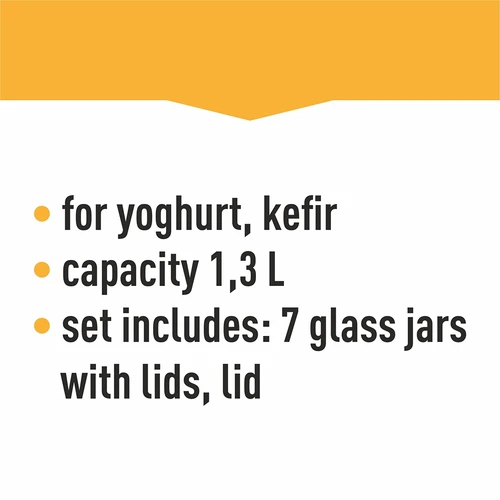 Yoghurt maker with thermostat, 7 jars, 1.3 L - 19 ['yoghurt maker', ' yoghurt making device', ' vegan yoghurt', ' how to make yoghurt', ' for homemade yoghurt', ' yoghurt maker with thermostat']